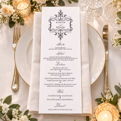 Flat Menu Card